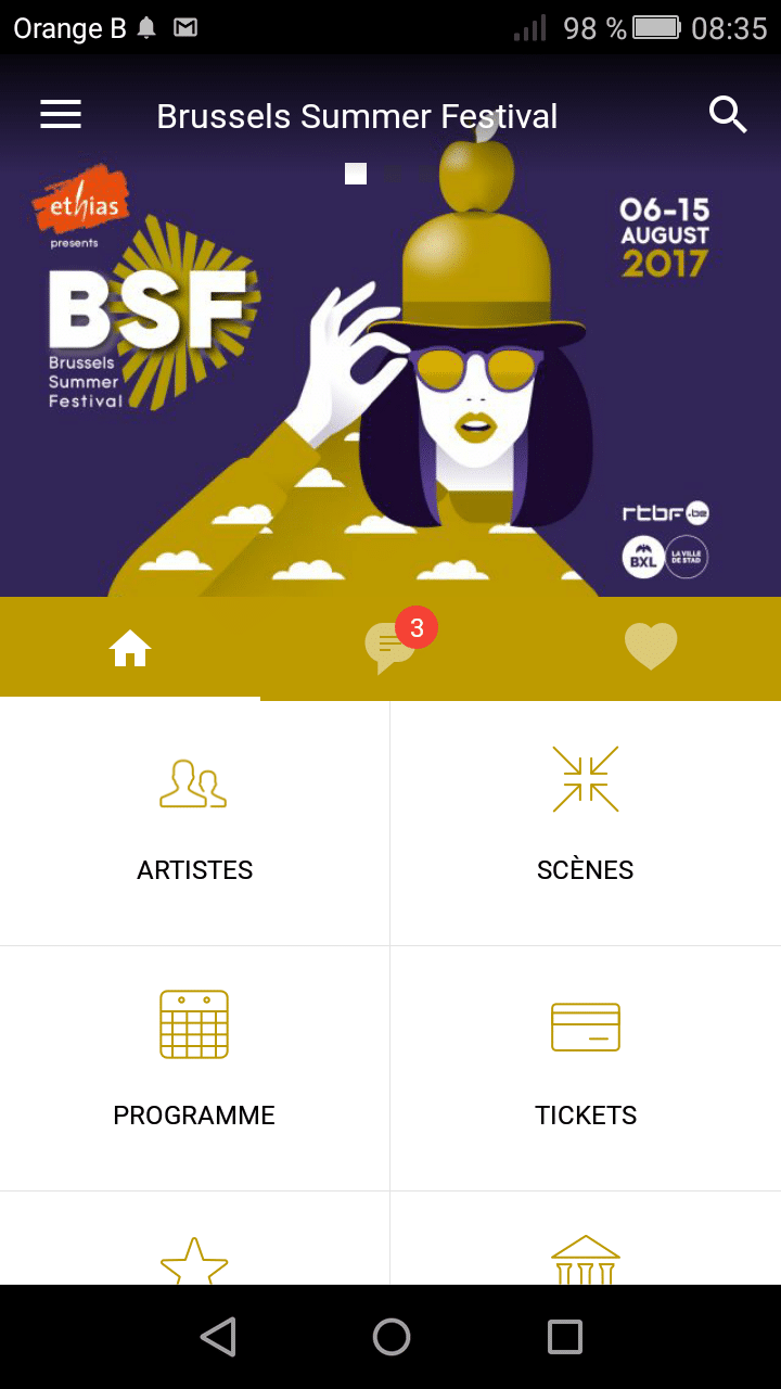 Application mobile Brussels Summer Festival